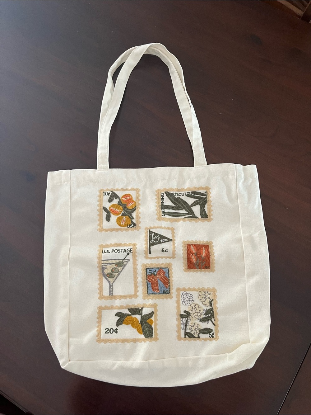 Embroidered Canvas Tote